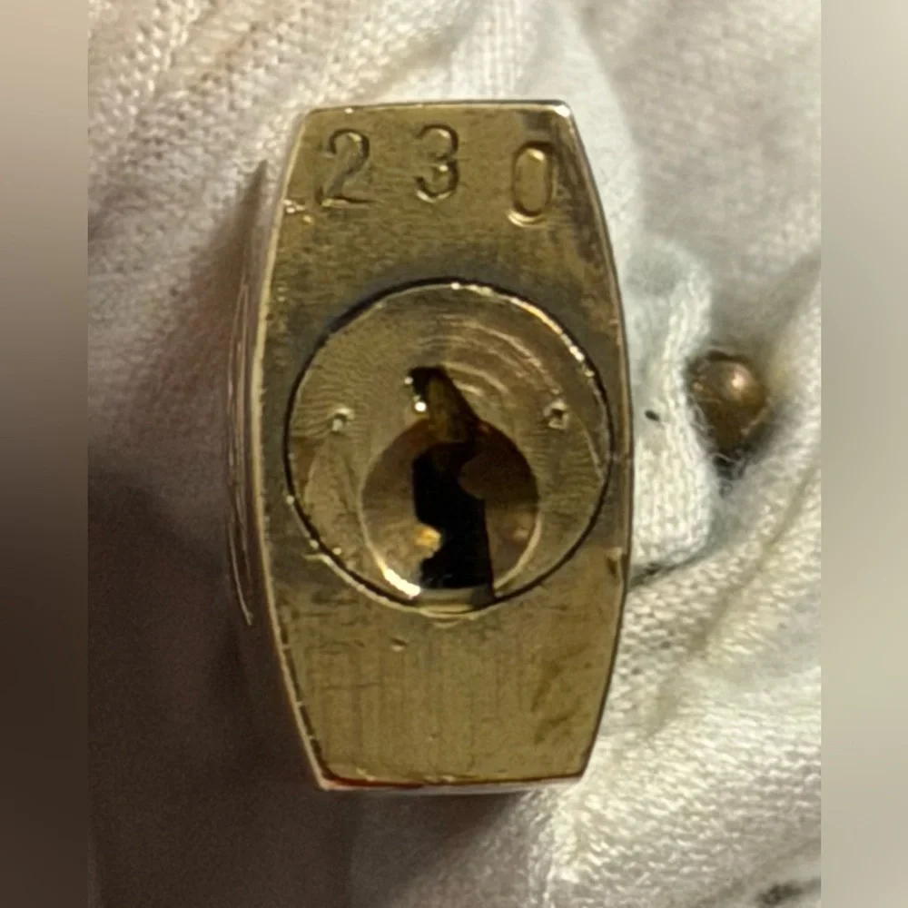 Louis Vuitton Gold-tone Padlock and Key Set